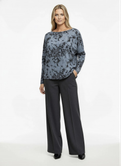 Трикотажная блузка оверсайз джинсовая